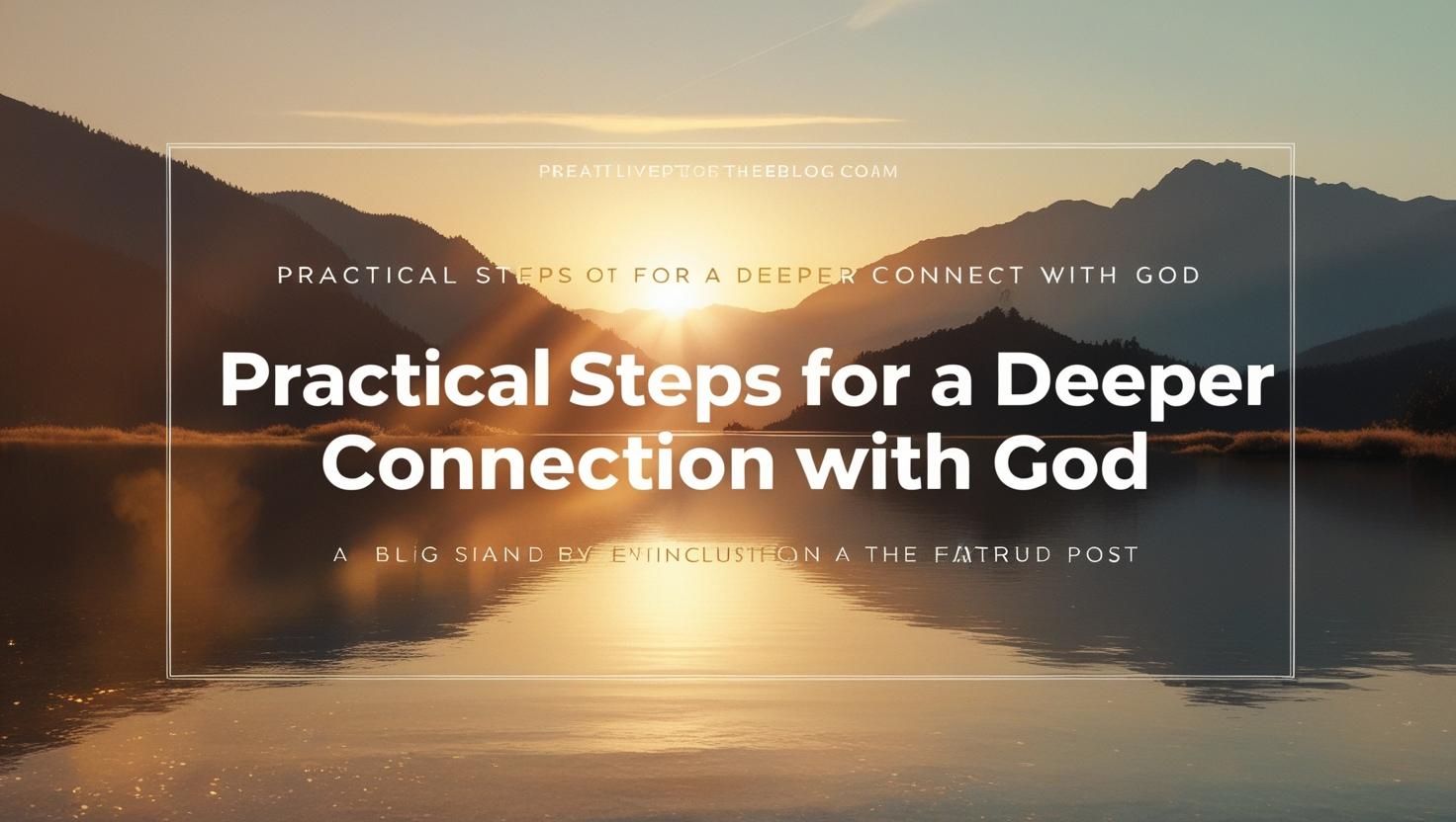 Practical Steps for a Deeper Connection with God ...
